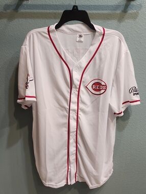 Cincinnati Reds Spencer Steer Men’s White Baseball Jersey Size XL